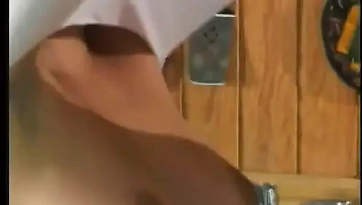 Passionate Entertainments of Crazy Love Couple at the Kitchen