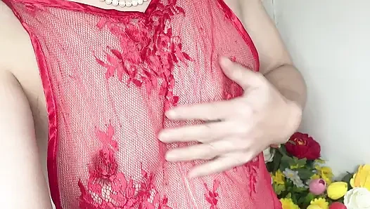 Petite Hana Wear Dress See Throw Her Tit so Sexy Pussy Ass