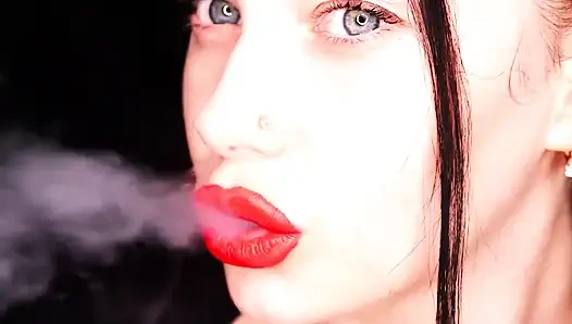 Rauchen-zusammenstellung & lippenstift & lippenfetisch!