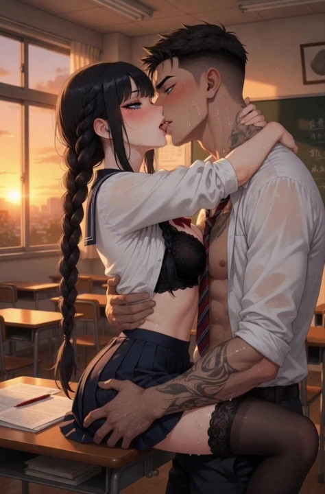 Naughty in a classroom