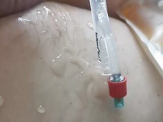Playing with my catheter and cock
