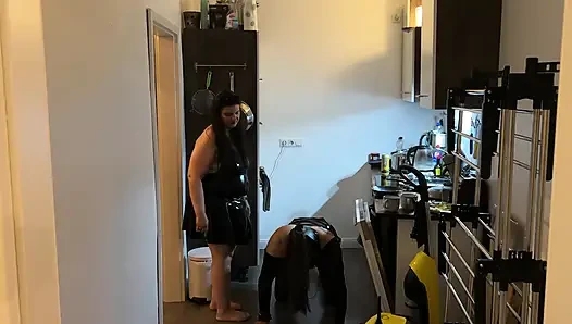 Fetish Lofts Clean-up Session with TV Slave Part 1-3