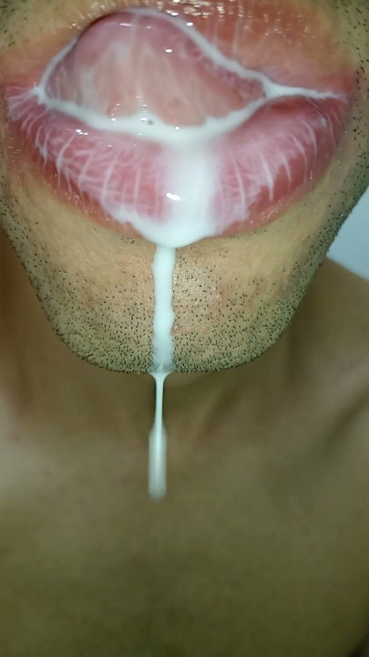 tongue, I want cum in my mouth, tongue, hard, cute, sloopy, submissive milk swallower | Clip 1