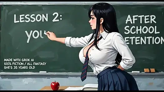 Tante seksi dengan seragam sekolah 2