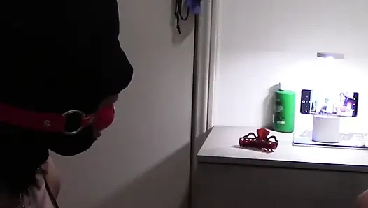 MILF Mouth-fucked with Ring Gag and Massive Throat Cumshot