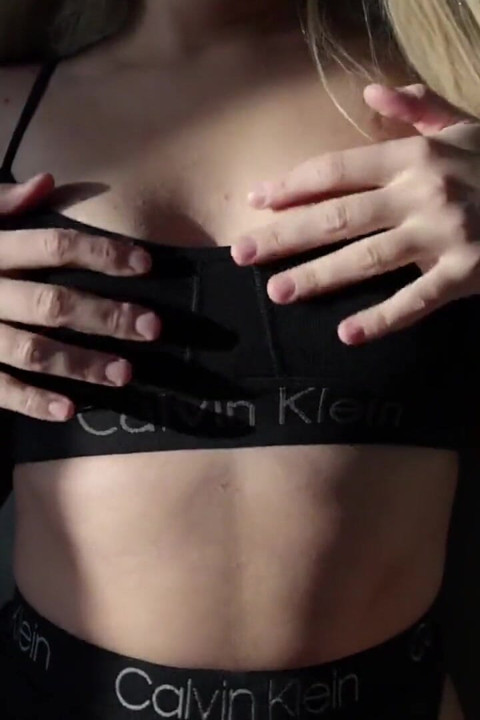Soft Tits and Pussy Self-massage - Girl on Her Own
