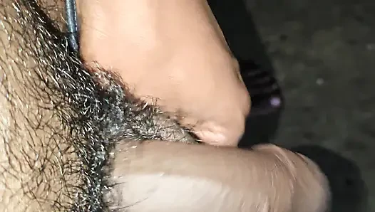 Playing with my balls at night