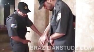 Latino Toilet Sex Threesome