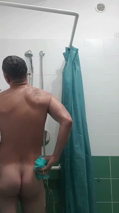 In the shower again