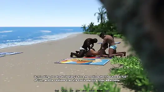 Идеальная домохозяйка No36 Незнакомцы заставляют горячую жену жестко кончать на пляже