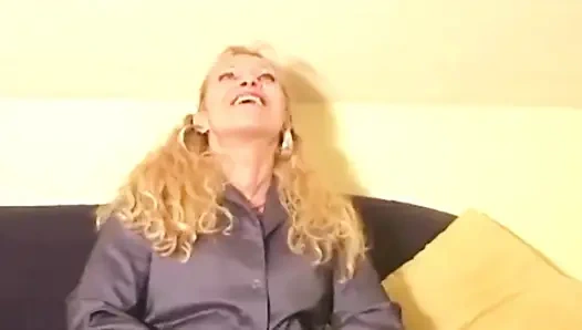 French Babe Playing with Huge Toy at Her Casting