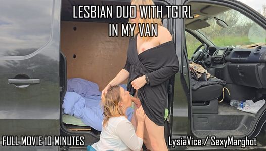 My girlfriend Tgirl LysiaVice fucks me in the back of my van by the sea
