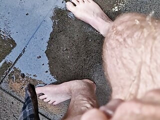 Some pissing on my lovely big feet