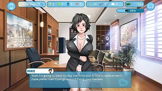 Aşk ve seks ikinci aşama: büyük memeli Asyalı sekreter şaplak atmak istiyor bölüm 15