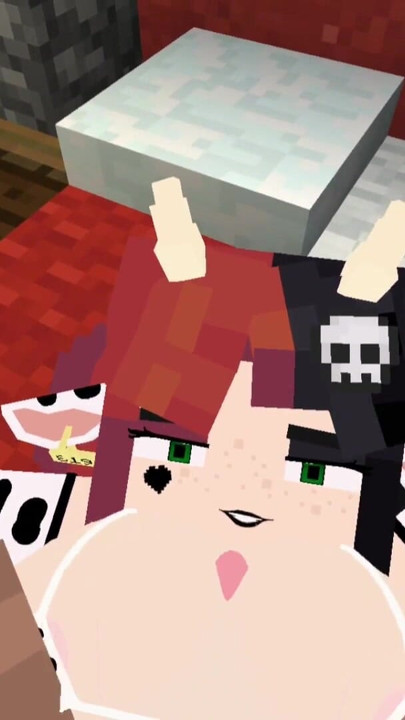 Minecraft Jenny Mod Fapcraft - Ellie, a Goth dommy mommy with a cow bikini and tasty milkers | Clip 2