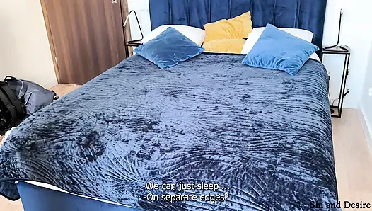 "It's bigger than your father's cock!" Arab stepmom compares stepson's uncut dick with her husbands in a shared hotel room