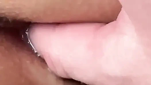 I pulled her panties aside from her big ass to fill her tight pussy with cum