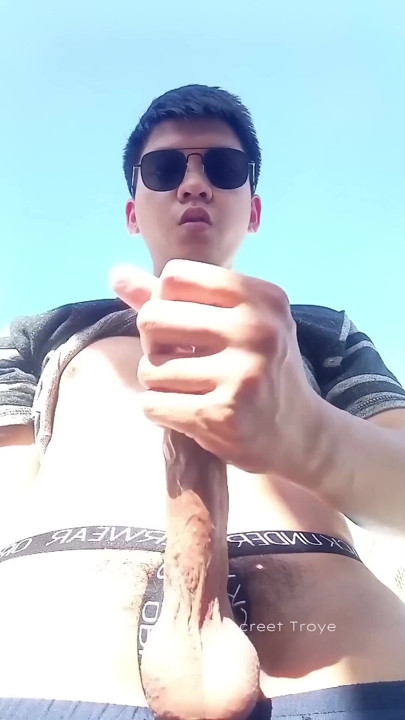 Asian Boy Morning Outdoor Masturbation | Clip 2