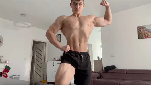 Nineteen-Year-Old Muscle Boy Flex Show