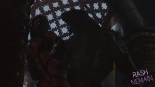 Mortal Kombat: Mileena X Ящерица - кримпай, 3D хентай
