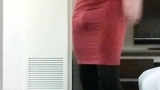 Vestido vermelho com um pouco mais