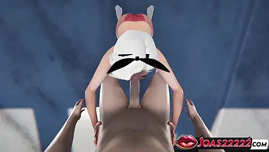 Hentai 3d haruka pirang - layanan handjob, persetubuhan mulut tenggorokan dalam, mani muncrat di toket
