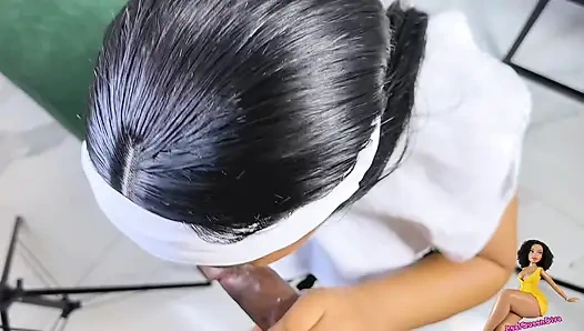 Freche nonne bekommt tiefe kehle