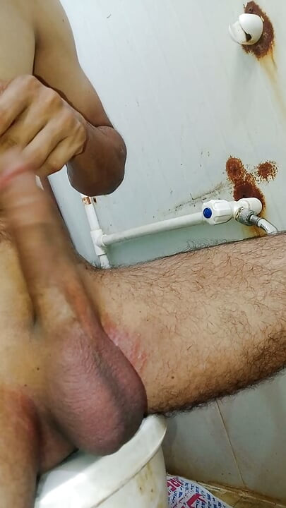 23 years old young big cock boy Shaving her cock in washroom