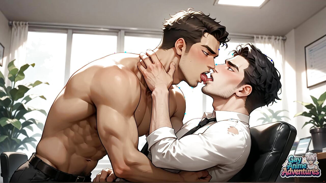 A Beefy Dude Bends Over in the Office and Ejaculates in a Money-shot so Intense, It's XXX!