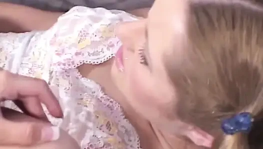 Blonde MILF Soaks Wet Undies Taking Cock Deep