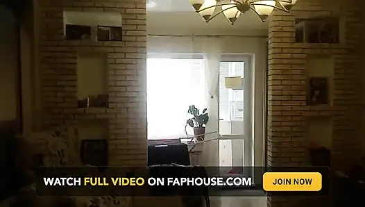 Легкий БДСМ-минет и секс раком с милфой-толстушкой 2