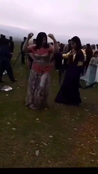 Beautiful Kurdish women dancing in beautiful Kurdish clothes
