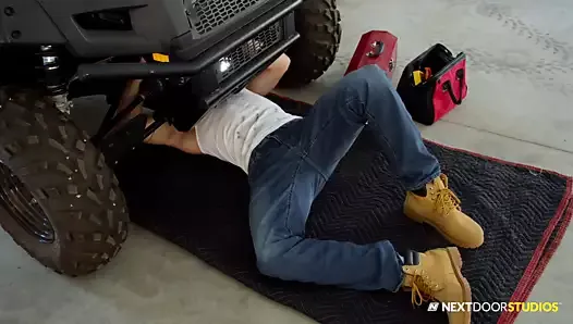 Stuck Mechanic Blown Under Car - NextDoorStudios