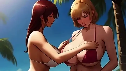 Tante seksi dengan memek aduhai lagi asik pergi ke pantai 2