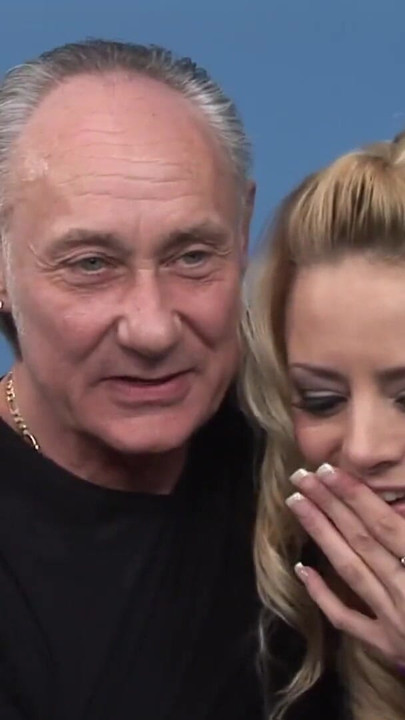 Captivating moment from "Dolled up blonde comes to the casting and gets fucked by older men in a threesome"