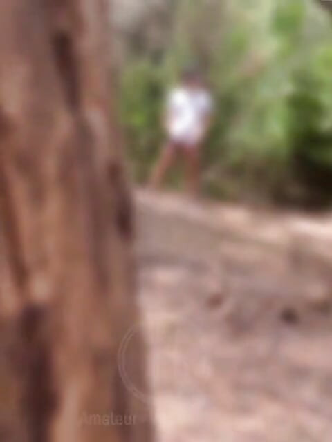 Amateur Boy Caught Peeing in the Woods