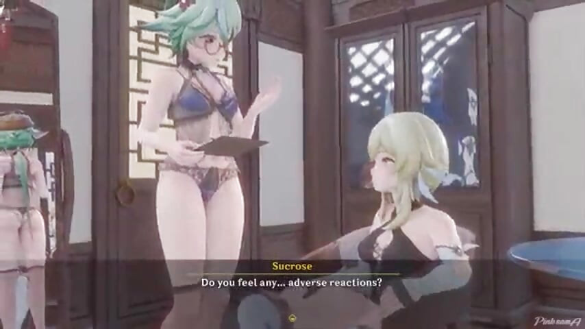 Lumine and sucrose fuck with a futanari potion