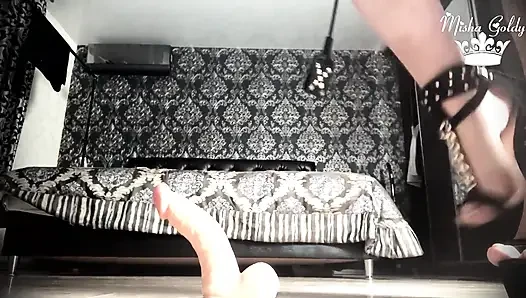 I can destroy your dumb tiny cocks easily! CBT and ballbusting fantasy with cum countdown and ejaculation!