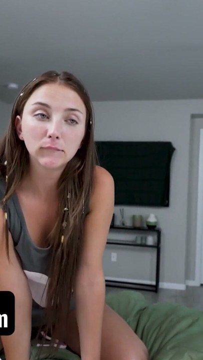 HORNY STEP SISTER HUMPS STEPBRO'S PILLOW AND CUMS HARD WHILE HE IS MASTURBATING - SISLOVESME | Clip 1