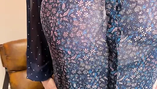 Mrs Mature Feet wearing her oldest work tights