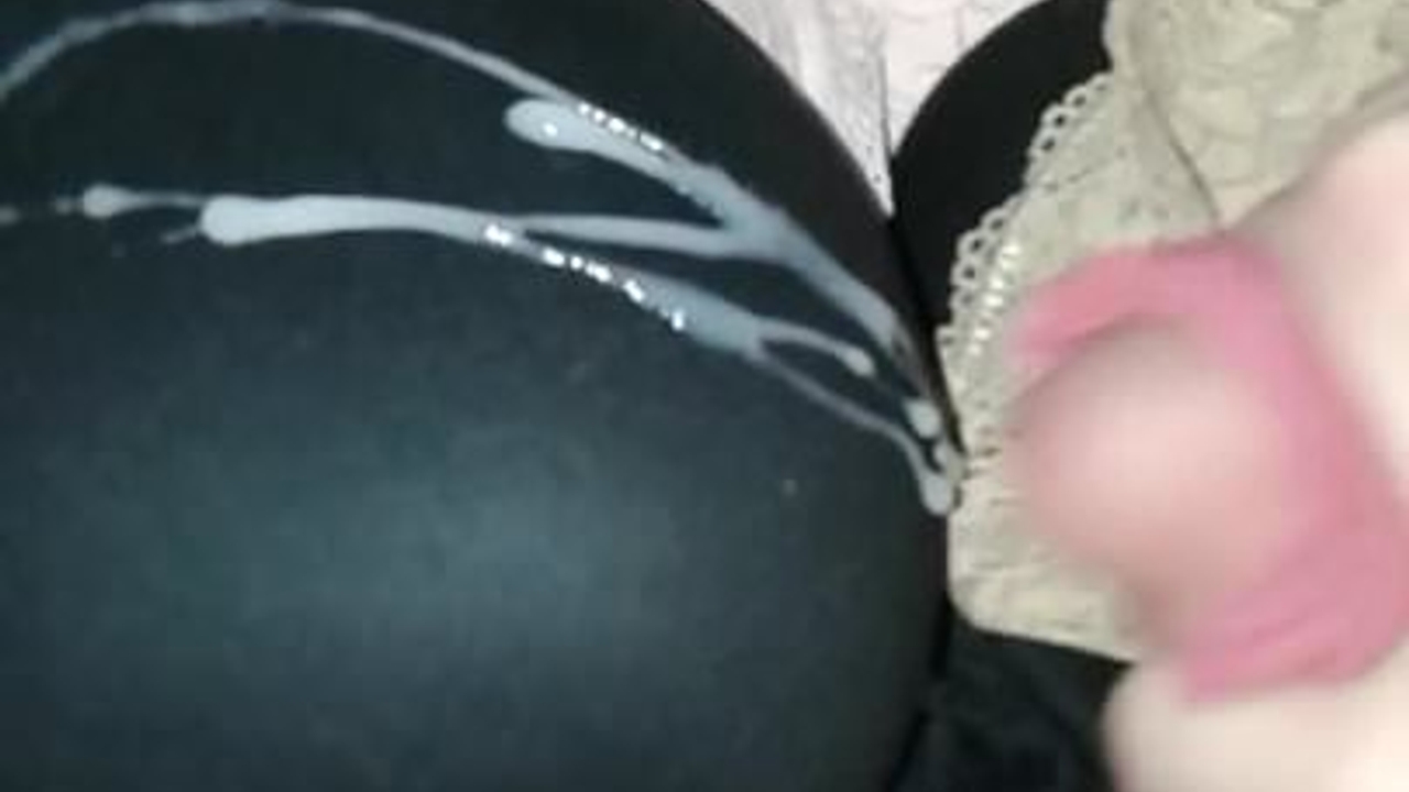 Cumming all over Mommy's new Black VS Bra & Panties