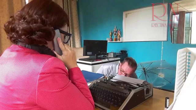 Office domination - Boss fucks secretary while she is on the phone. Blowjob on office Cam 2