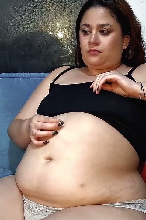 Nicole Stuffs a Monster Sandwich & Rubs Her Full Belly