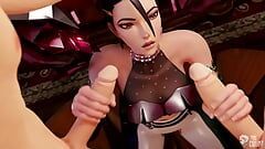 Lol, Hentai - Kaisa Kda, animație completă, sex în trei, sex dur, porno 3d, par rosu, Color Edit, Smixix
