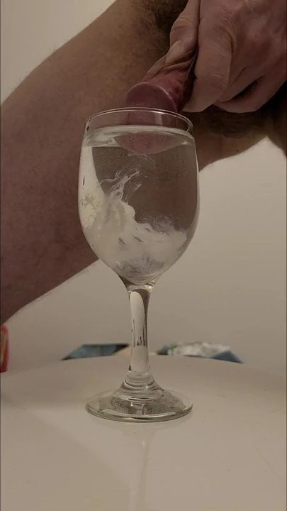 Cum in glass of water 4-14-21