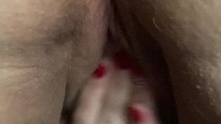 Wife rubbing her pussy