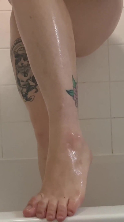 Shaving My Hairy Legs in the Shower