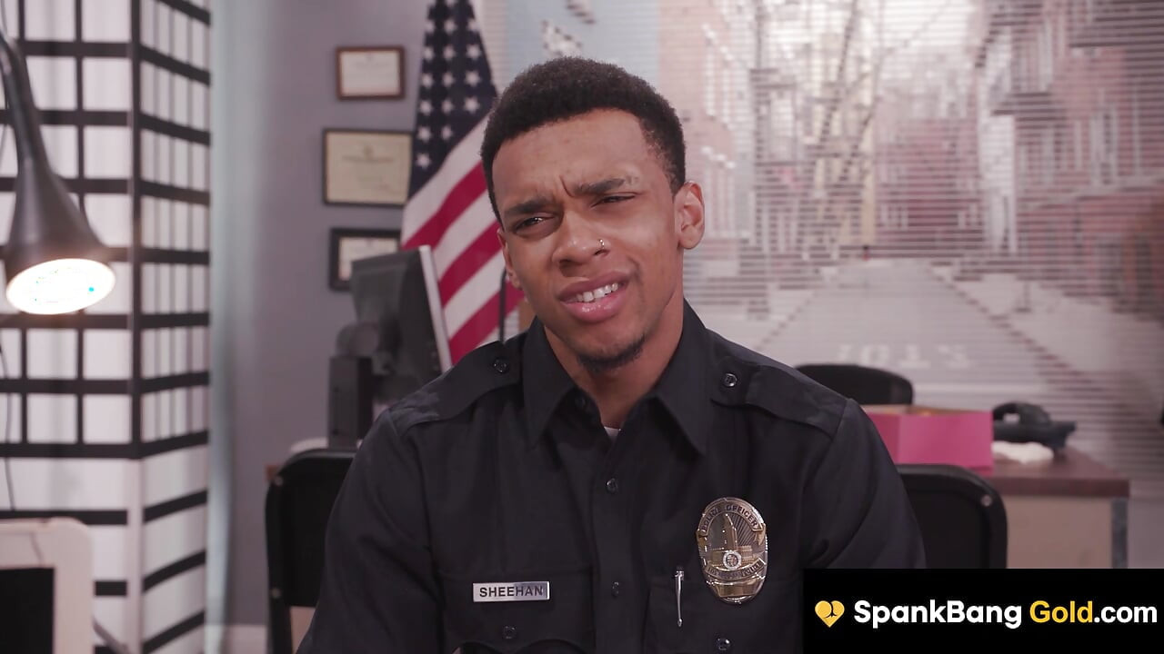 SPANKBANG GOLD - Busty Blonde Cop Smashed By Enitre Precinct
