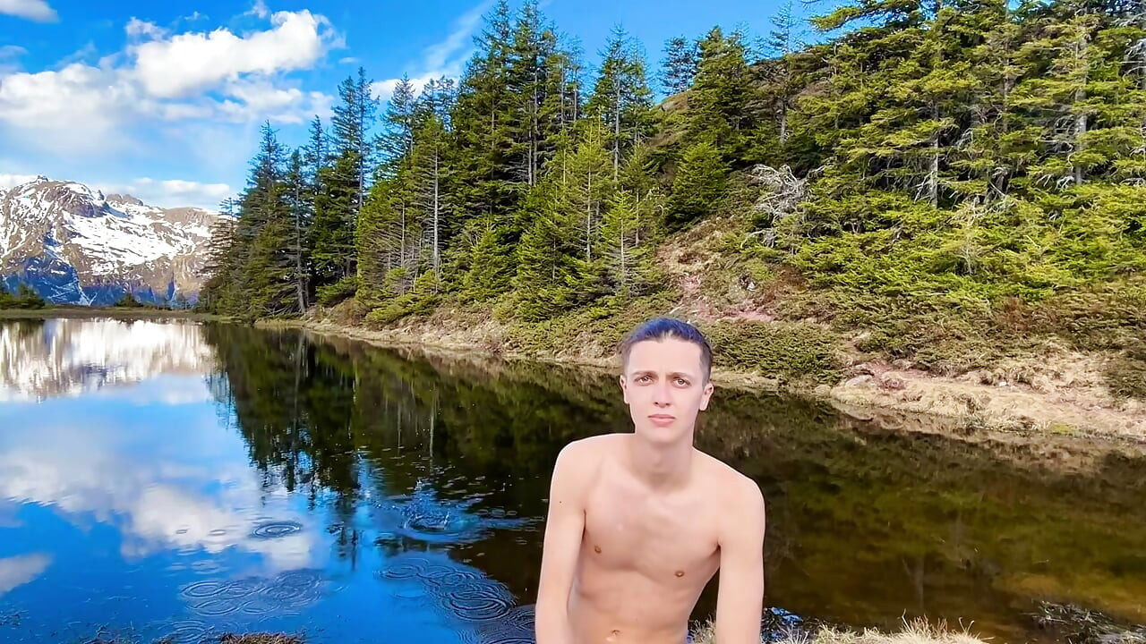 Gay Twink Wanks in Public
