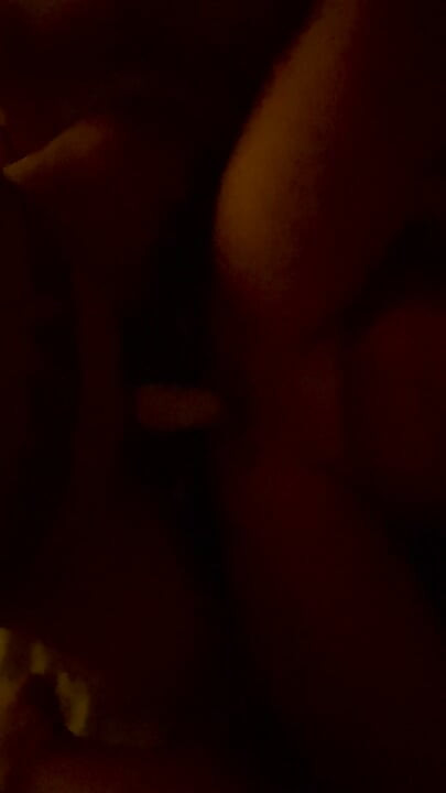 Amateur brunette's pussy swallowing Giant Cock!